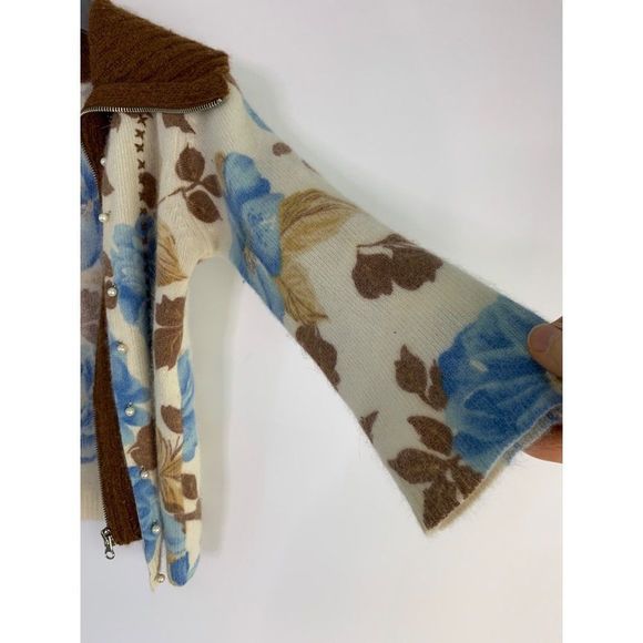 Women’s free people angora Cardi XS sweater 6079 layer 3/4 sleeve - Picture 7 of 11